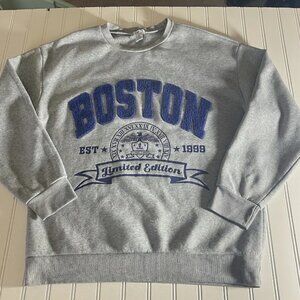 Rue21 Women's size M Gray Boston Sweater